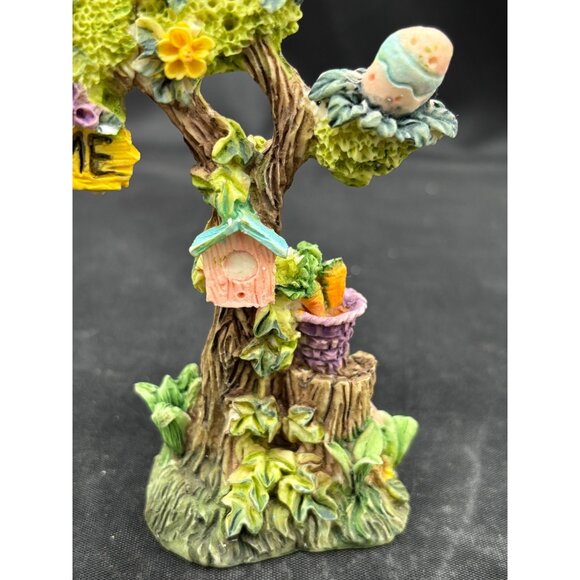 Vintage Easter Resin Welcome Arch With Bunny Eggs & Flowers Hand-Painted Decorat - Picture 3 of 10